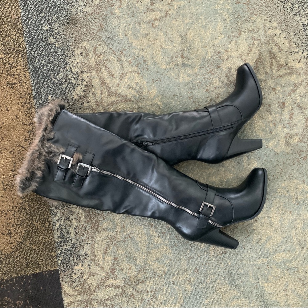 Faux fur boot